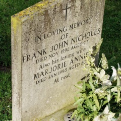 NICHOLLS Frank John died 1992 and his wife Marjorie Annie died 1995 - 02